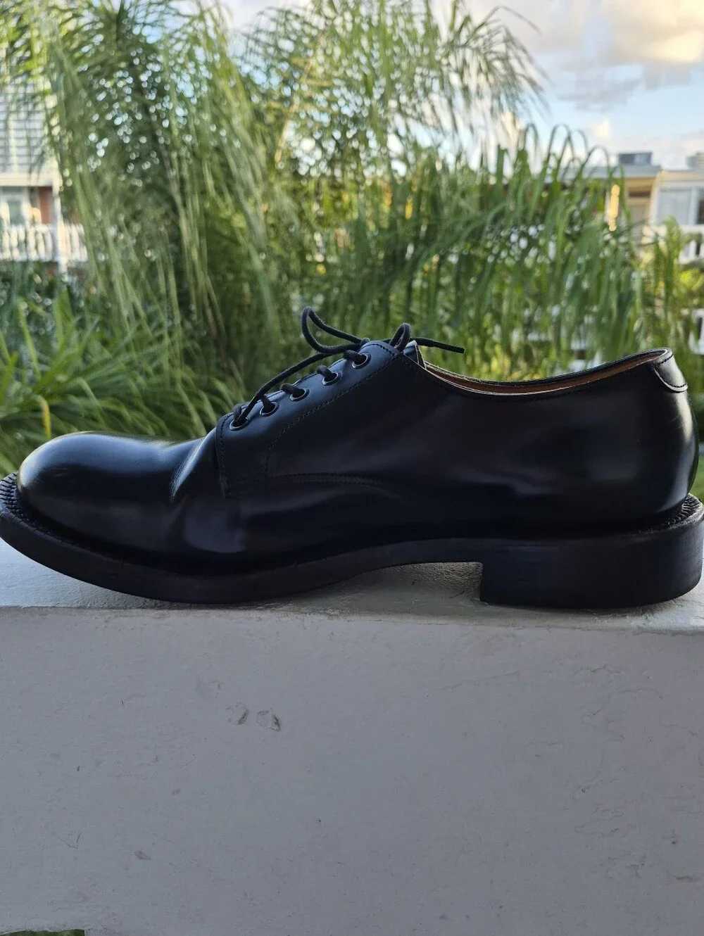 Grenson G:One Black Leather Derby Shoes Size 11G ( US 12 ).